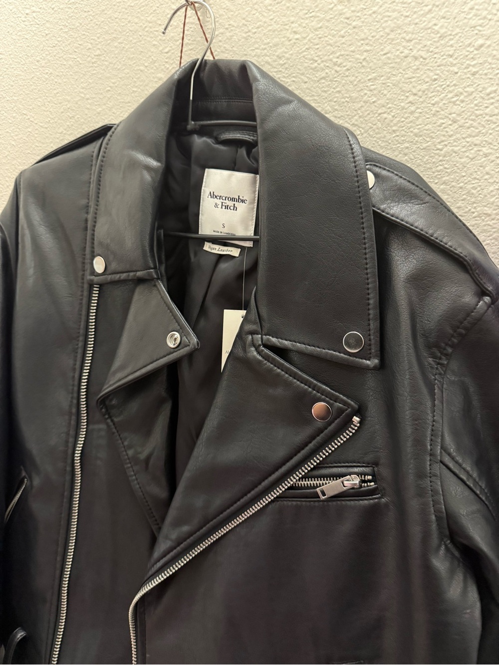 Abercrombie & Fitch Black Biker-Style Jacket
